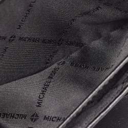 Pre Owned Michael Kors Black Quilted Leather Large Jet Set Travel Trifold Wallet