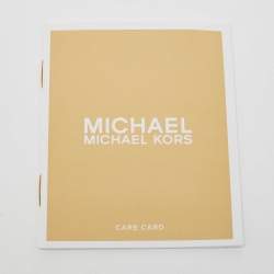 Pre Owned Michael Kors Brown Signature Coated Canvas Large Reed Wallet