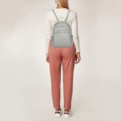 MICHAEL Michael Kors Grey Leather Abbey Studded Backpack