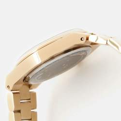 Michael Kors Silver Gold Plated Stainless Steel Lennox MK7391 Unisex Wristwatch 37 mm