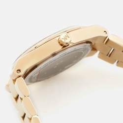 Michael Kors Silver Gold Plated Stainless Steel Lennox MK7391 Unisex Wristwatch 37 mm