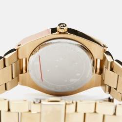 Michael Kors Silver Gold Plated Stainless Steel Lennox MK7391 Unisex Wristwatch 37 mm