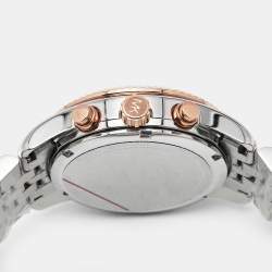 Pre Owned Michael Kors Lexington MK5735 Silver Dial Three-Tone Stainless Steel Women's Wristwatch 38 mm