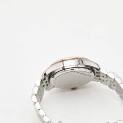 Pre Owned Michael Kors Lexington MK5735 Silver Dial Three-Tone Stainless Steel Women's Wristwatch 38 mm