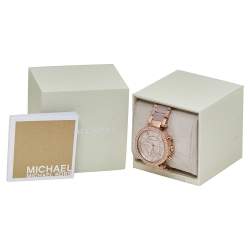 مملوكة مسبقًا Michael Kors Rose Gold Tone Stainless Steel Parker MK5896 Women's Wristwatch 39 mm 