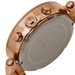 مملوكة مسبقًا Michael Kors Rose Gold Tone Stainless Steel Parker MK5896 Women's Wristwatch 39 mm 