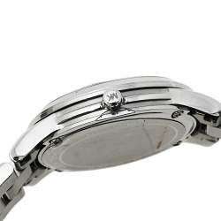 Pre Owned Michael Kors Silver Stainless Steel Runway MK6610 Women's Wristwatch 28 mm