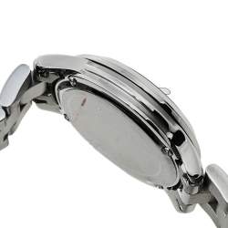 Pre Owned Michael Kors Silver Stainless Steel Runway MK6610 Women's Wristwatch 28 mm