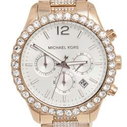 مملوكة مسبقًا ساعة يد نسائية مايكل كورس MK-6791 ستانلس ستيل مطلي بالذهب روز فضية 42 مم 