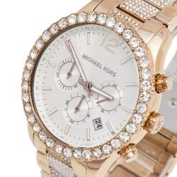 مملوكة مسبقًا ساعة يد نسائية مايكل كورس MK-6791 ستانلس ستيل مطلي بالذهب روز فضية 42 مم 