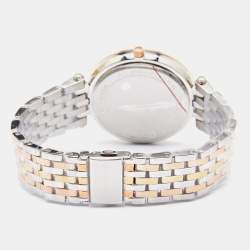 Michael Kors Silver Three Tone Stainless Steel Darci Pavé MK3203 Women's Wristwatch 39 mm