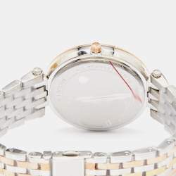 Michael Kors Silver Three Tone Stainless Steel Darci Pavé MK3203 Women's Wristwatch 39 mm