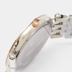 Michael Kors Silver Three Tone Stainless Steel Darci Pavé MK3203 Women's Wristwatch 39 mm