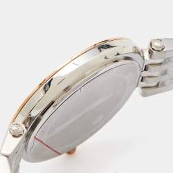 Michael Kors Silver Three Tone Stainless Steel Darci Pavé MK3203 Women's Wristwatch 39 mm