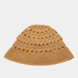 Michael Kors Brown Crochet Cashmere Beanie M