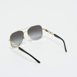 Pre Owned Michael Kors Black/Gold Tone MK 1121 Chianti Aviator Sunglasses