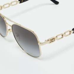 Pre Owned Michael Kors Black/Gold Tone MK 1121 Chianti Aviator Sunglasses