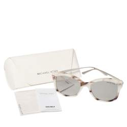 Michael Kors Marbled Pearl White /Grey Mirrored MK-2047 Lia Sunglasses