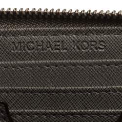 Michael Kors Grey Python Embossed Leather Multi Function Wristlet Phone Case