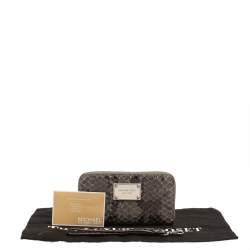 Michael Kors Grey Python Embossed Leather Multi Function Wristlet Phone Case
