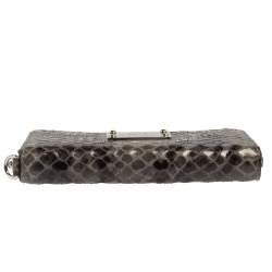 Michael Kors Grey Python Embossed Leather Multi Function Wristlet Phone Case