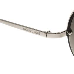 Pre Owned MICHAEL Micheal Kors Silver Tone/ Green Kai M2068S Aviator Sunglasses
