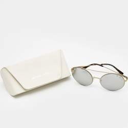 Pre Owned Michael Kors Brown/Gold 11936G Star Round Sunglasses