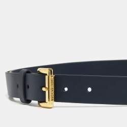 Michael Kors Blue Leather Buckle Belt Size S