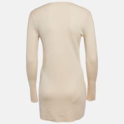 Michael Kors Beige Cashmere Buttoned Cardigan S