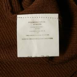 Michael Kors Collection Brown Cashmere Rib Knit Sweater M