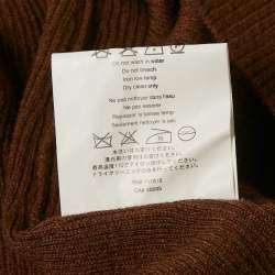 Michael Kors Collection Brown Cashmere Rib Knit Sweater M