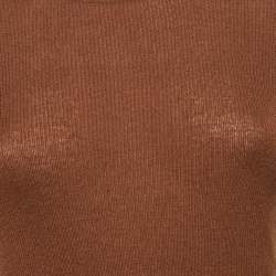Michael Kors Collection Brown Cashmere Rib Knit Sweater M