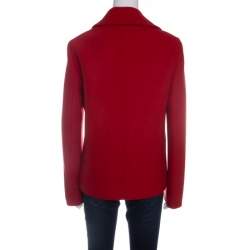 Michael Kors Red Wool Double Breasted Coat M