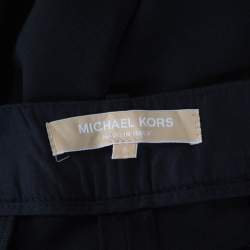 Michael Kors Black Wool Straight Fit Tailored Trousers M