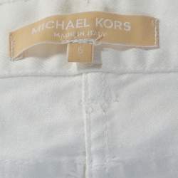 Michael Kors White Denim Straight Fit Jeans M 