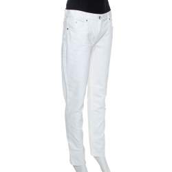 Michael Kors White Denim Straight Fit Jeans M 