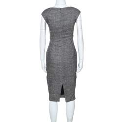 Pre Owned Michael Kors Black Silk Blend Sleeveless Midi Dress L