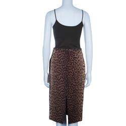 Michael Kors Brown Leopard Print Skirt S