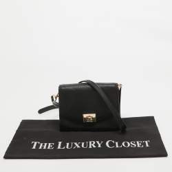 Pre Owned Michael Kors Black Leather XS Cassie Crossbody Bag