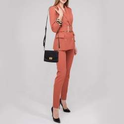 Pre Owned Michael Kors Black Leather XS Cassie Crossbody Bag