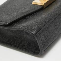 Pre Owned Michael Kors Black Leather XS Cassie Crossbody Bag
