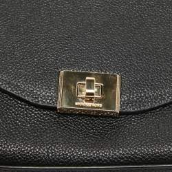 Pre Owned Michael Kors Black Leather XS Cassie Crossbody Bag