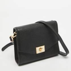 Pre Owned Michael Kors Black Leather XS Cassie Crossbody Bag