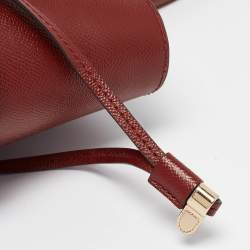 Pre Owned Michael Kors Red/Brown Signature Coated Canvas and Leather Voyager East West Tote