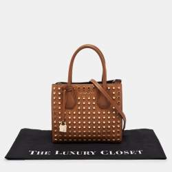 Michael Kors Brown Leather Mini Studded Mercer Tote
