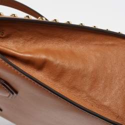 Michael Kors Brown Leather Mini Studded Mercer Tote