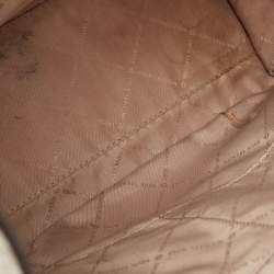 Michael Kors Off White/Pink Signature Coated Canvas Large Kenly Tote