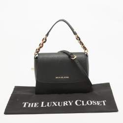 Michael Kors Black Saffiano Leather Sofia Top Handle Bag