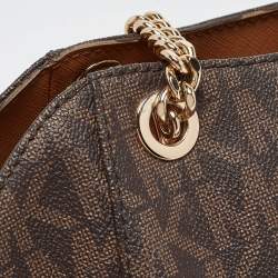 Pre Owned حقيبة كتف مايكل كورس سلسلة ترافيل جيت سيت جلد سوداء