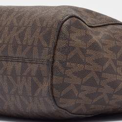 Pre Owned حقيبة كتف مايكل كورس سلسلة ترافيل جيت سيت جلد سوداء